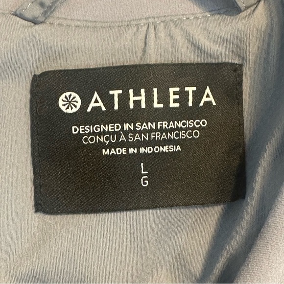 Athleta Wayfarer Bomber Jacket Coastline Blue - Picture 7 of 10